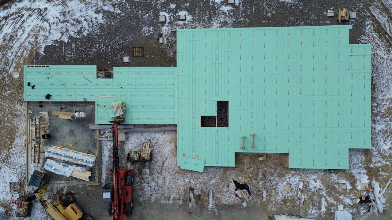 Warmboard panels in Ohio custom home build