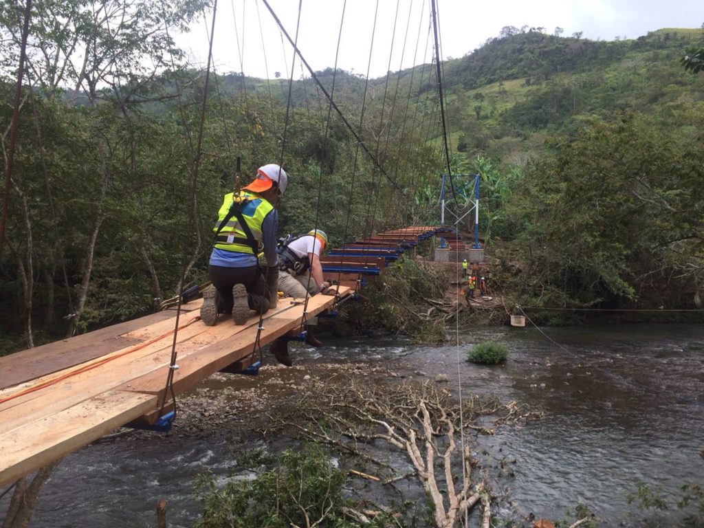 Bridges to Prosperity San Vicente Footbridge planking 8 Bridges to Prosperity San Vicente Footbridge planking.