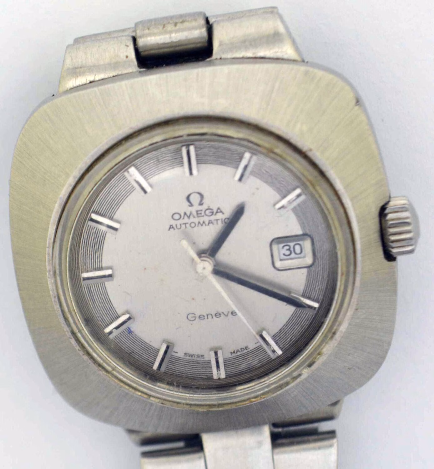 Vintage OMEGA Geneve Ladies Steel Wristwatch. Need Service - ONLINE Wristwatches Vintage OMEGA Geneve Ladies Steel Wristwatch. Need Service