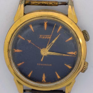 VTG TISSOT SONOROUS Gold Plated Alarm Wristwatch. Ref: 71402-1. Cal: 25.6-821. Need Service