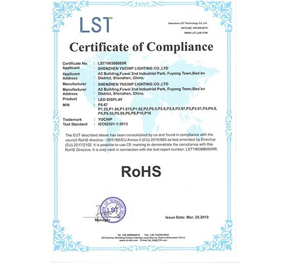 LED Display RoHS