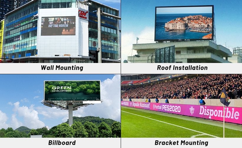 Outdoor LED Screen -Various Installation Methods