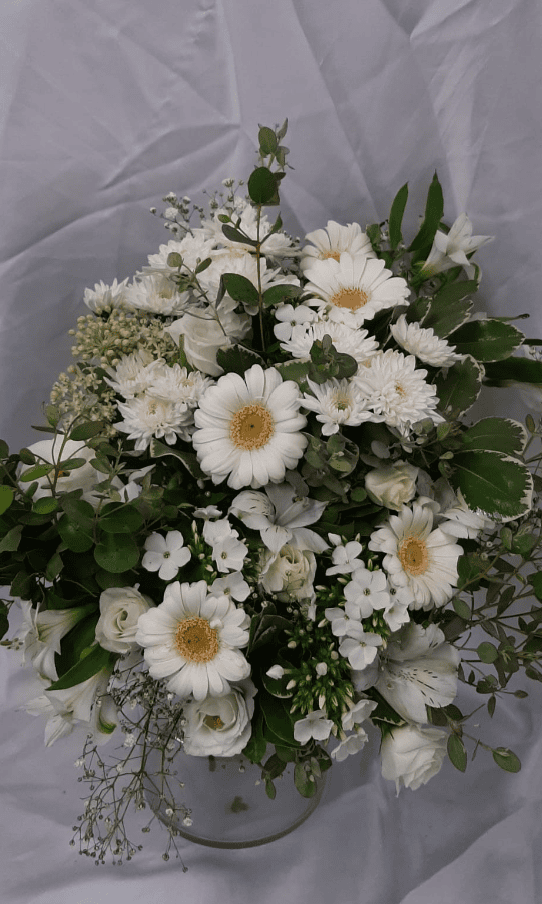 זר 2 - לבן - פרחי צבר - רמת השרון