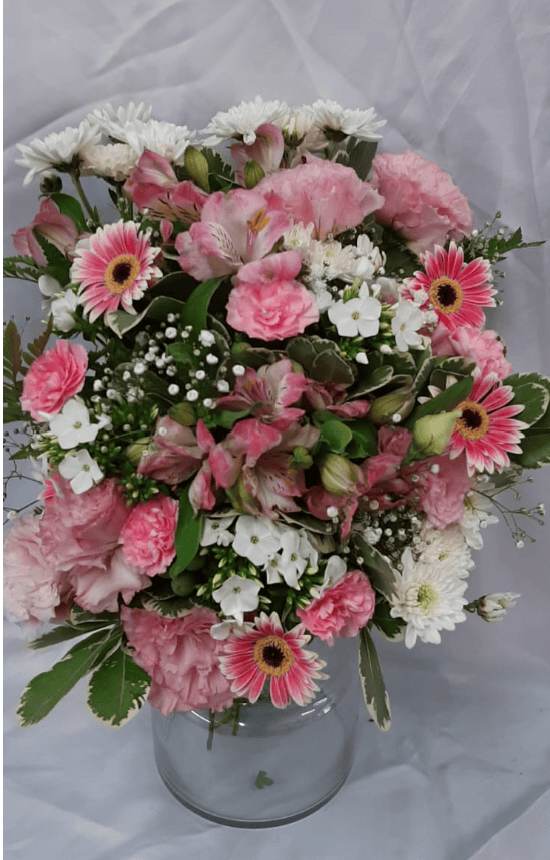 זר 3 - ורוד לבן  - פרחי צבר - רמת השרון