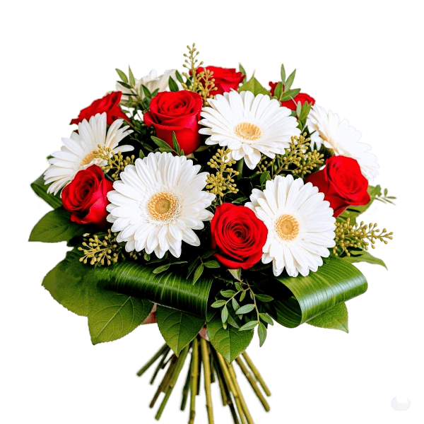 זר ורדים וגרברות | 213  - פרחי לב - כרמיאל