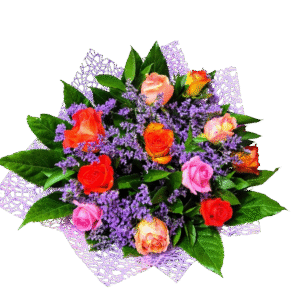 זר ורדים צבעוני | 211 - פרחי לב - כרמיאל