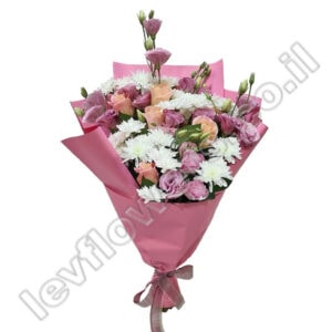 זר ורוד משגע | 206 - פרחי לב - כרמיאל