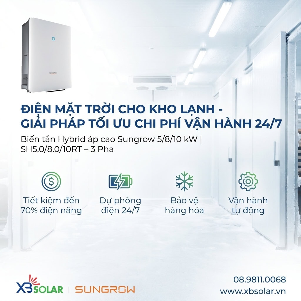 điện mặt trời cho kho lạnh