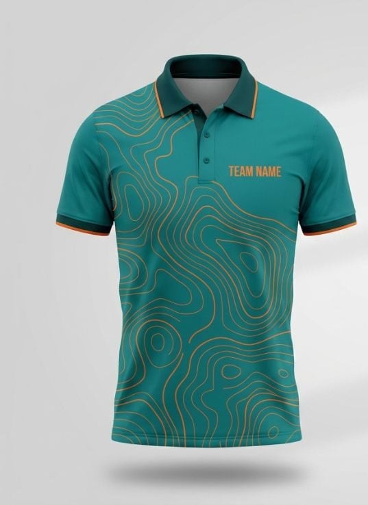 Teal Contour Cricket Jersey