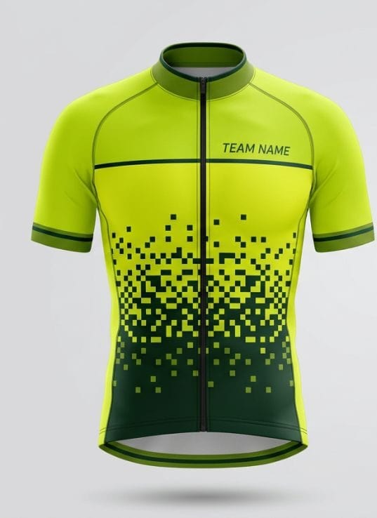 Lime Pixel Cycling Jersey