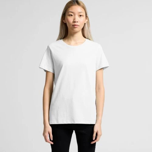 Wo’s Maple Tee, blank apparel available to screen print at Xpress Tees
