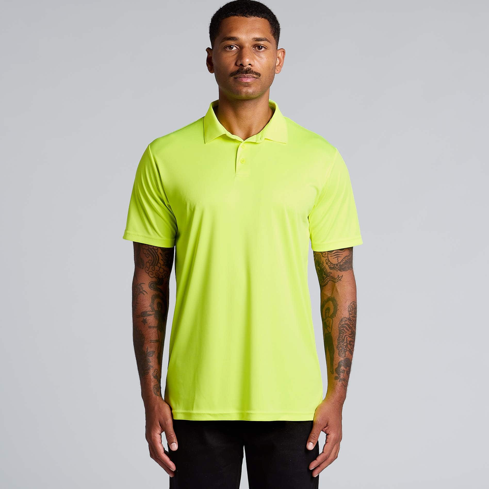 Work Safety Polo, blank apparel available for custom hi-vis workwear printing at Xpress Tees