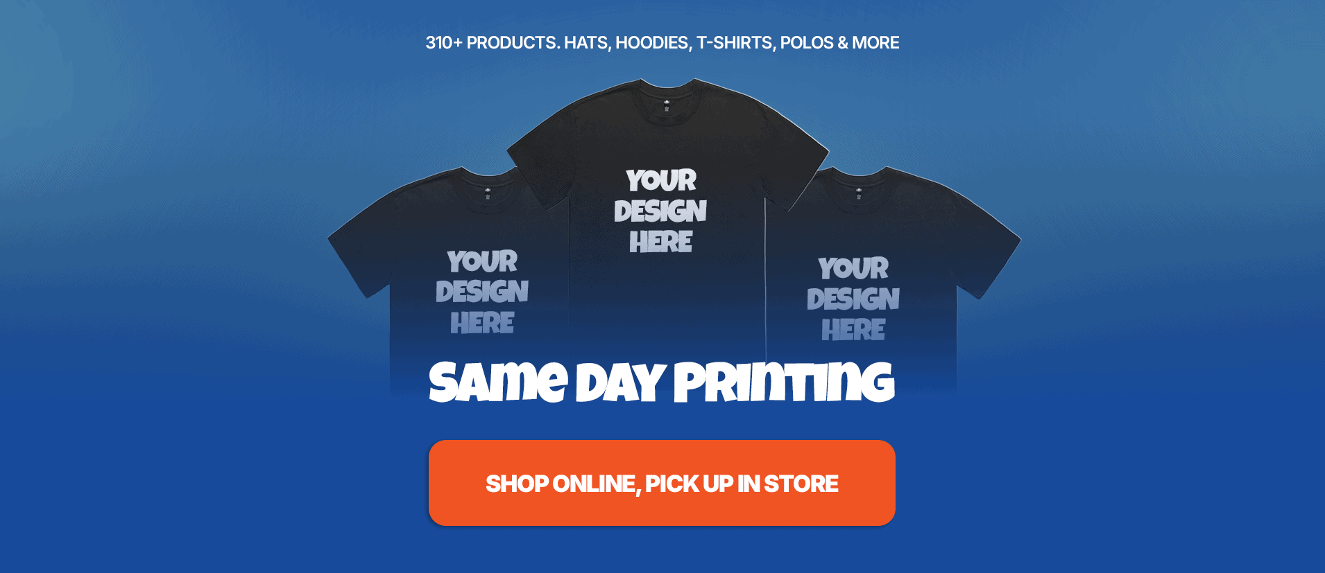 Same day printing service promotion - Xpress Tees Gold Coast