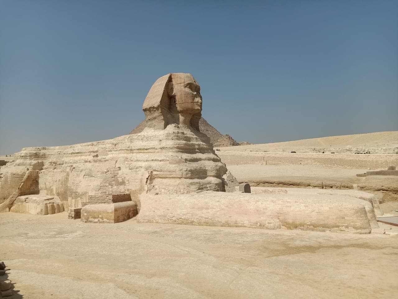 Great Sphinx carved from limestone