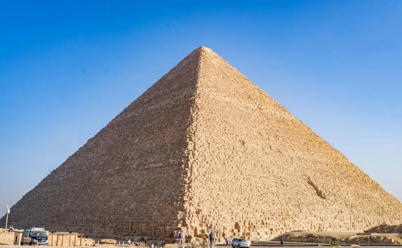 Great Pyramid rising above the Giza Plateau