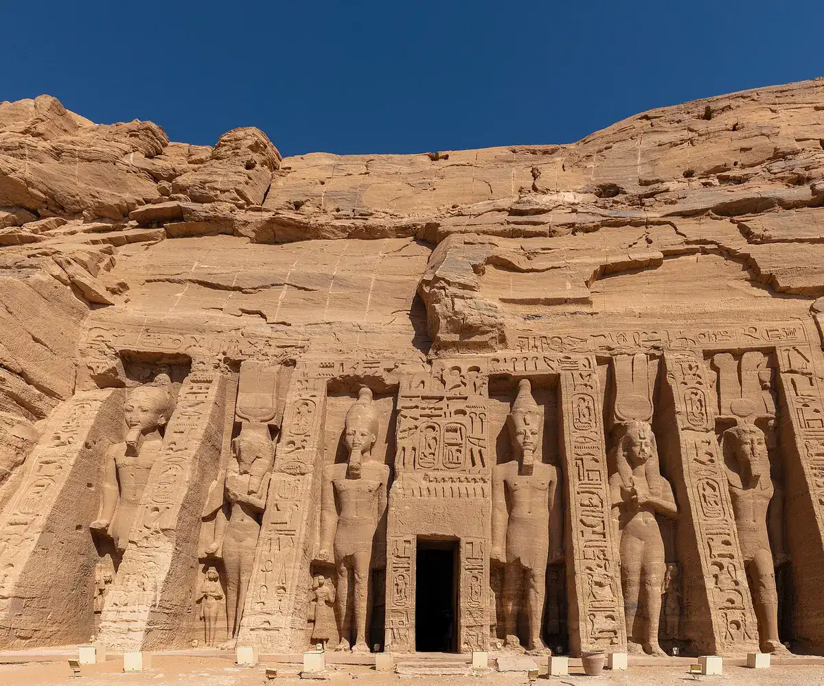Standing statue of Hathor in the Small Temple