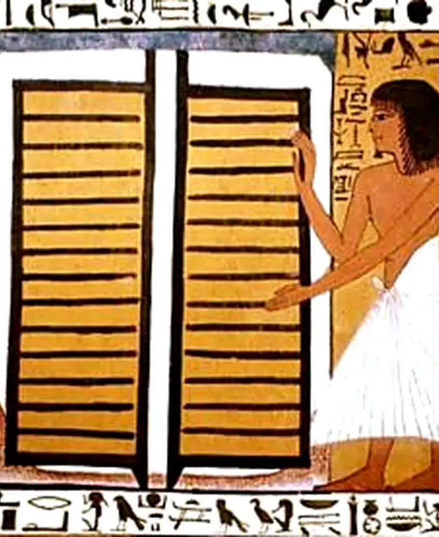 Painted funerary scene from a Deir el-Medina workers tomb