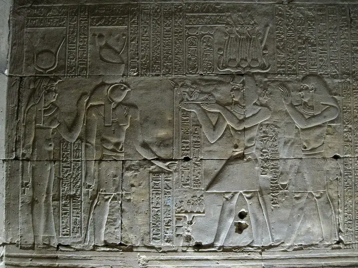 Deities carved at Edfu