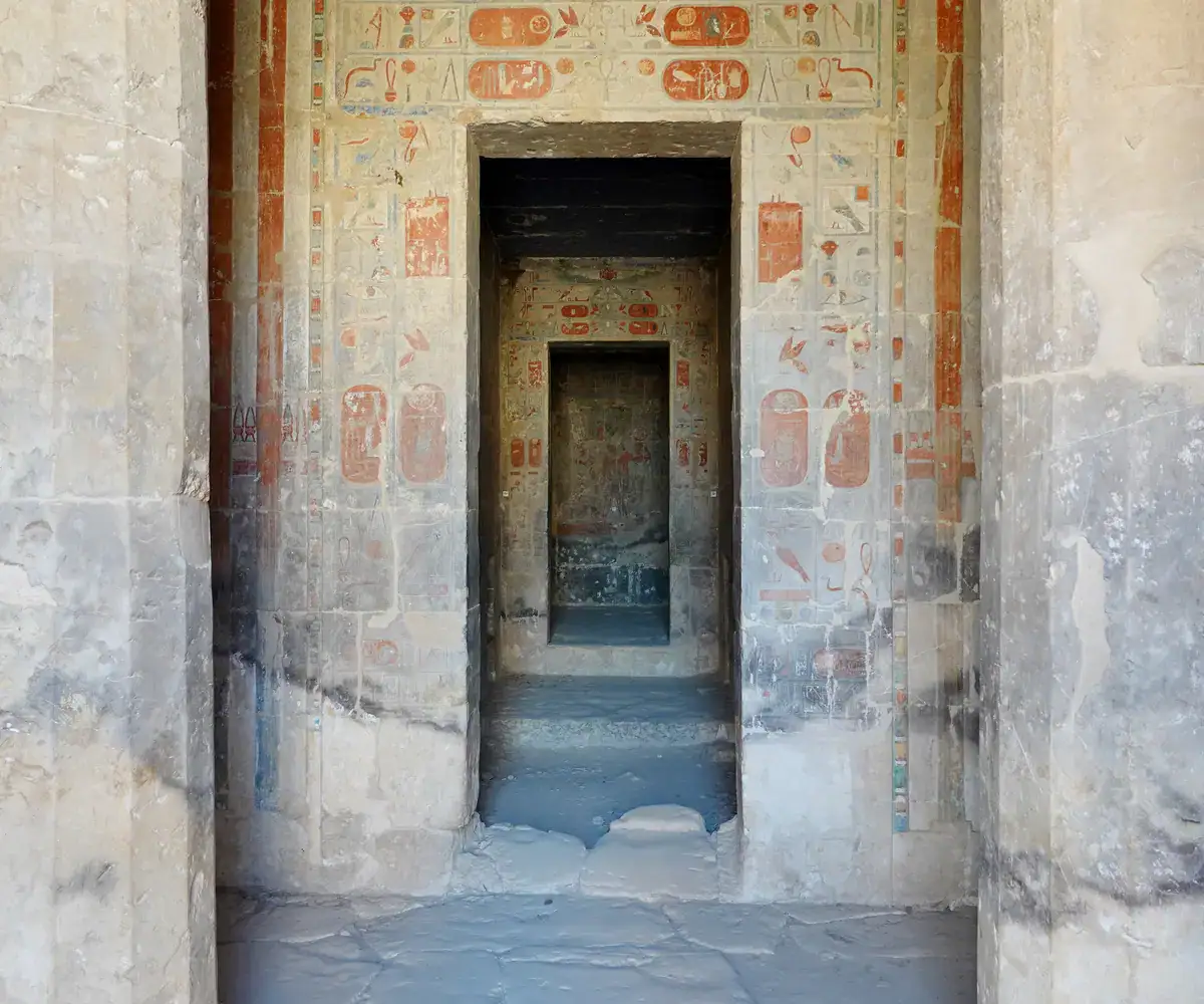 Hathor Chapel doorway at Deir el-Bahari