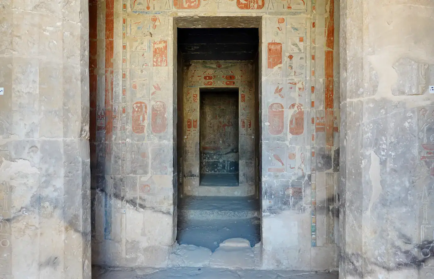 Hathor Chapel columns in Hatshepsut Temple