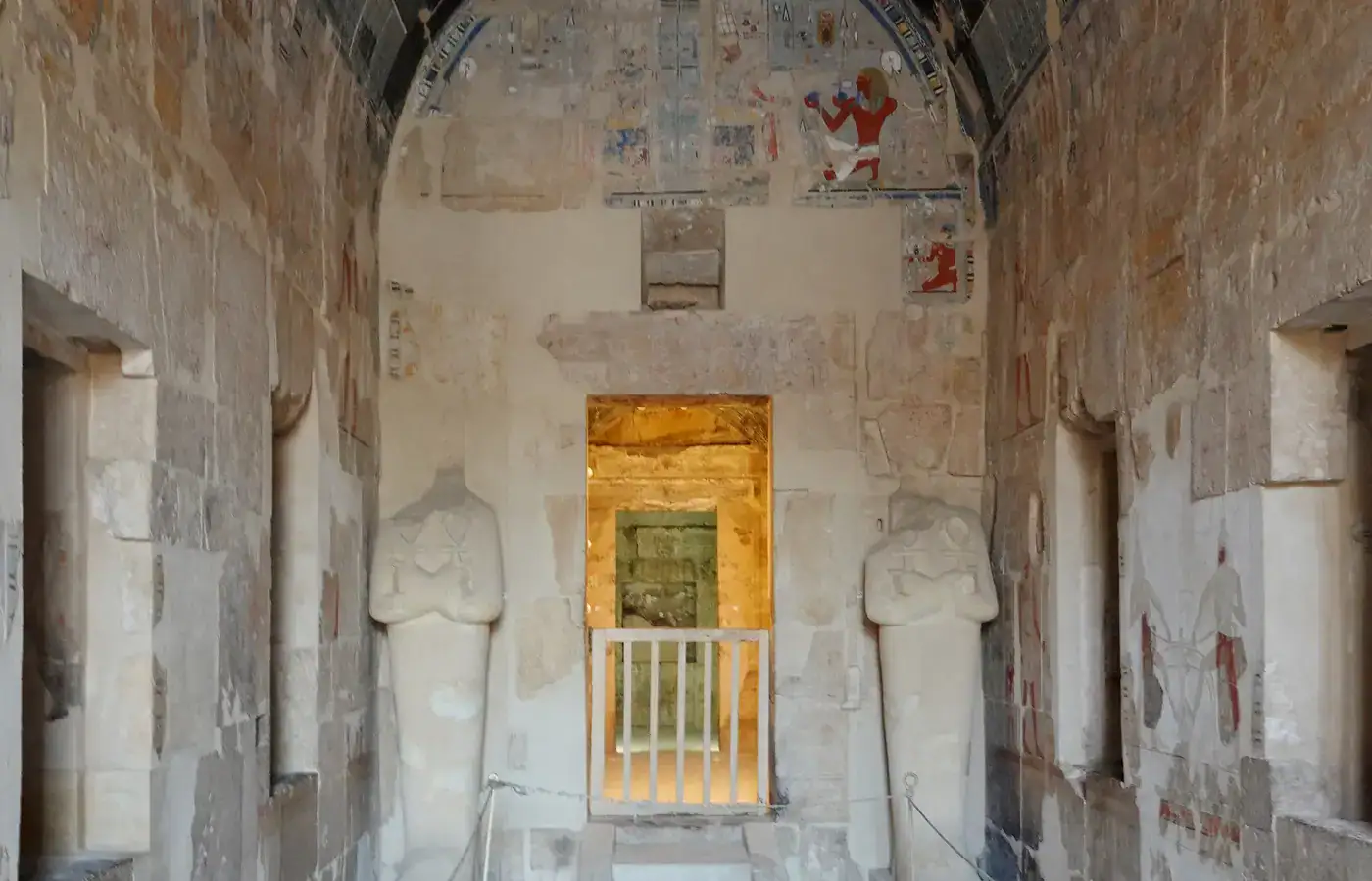 Upper terrace sacred rooms at Deir el-Bahari