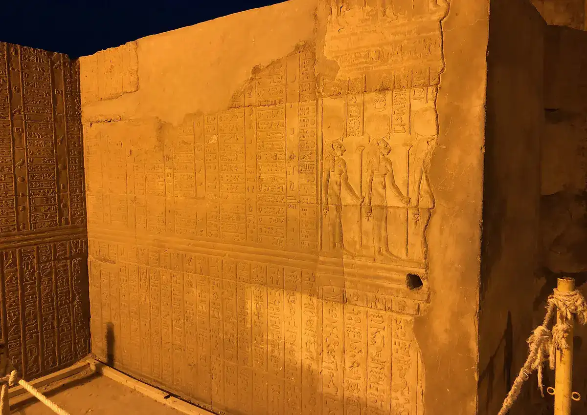 Ancient calendar relief at Kom Ombo Temple
