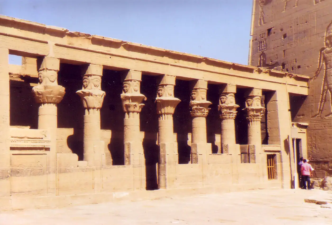 Sandstone birth house and its columned façade