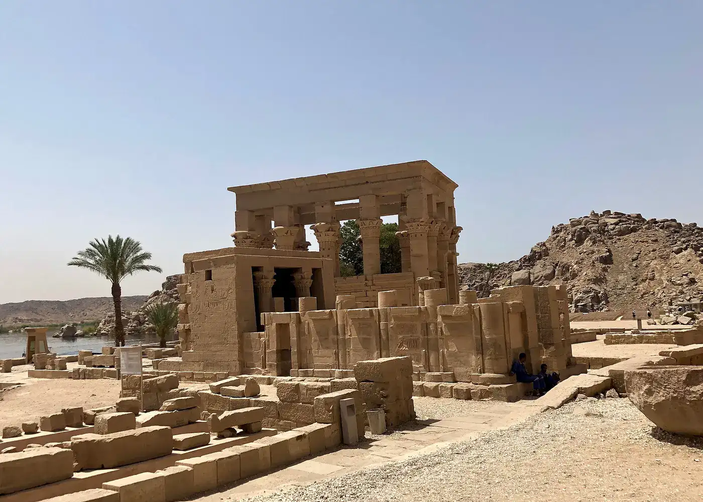 Trajan’s Kiosk beyond the ruins of Hathor’s temple