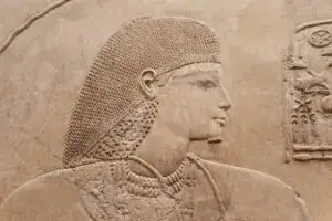 Close portrait relief of an ancient Egyptian official