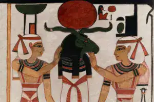 Hathor wall scene