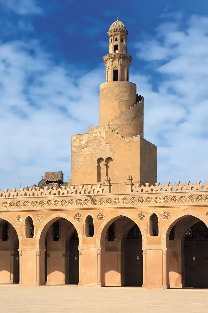 Spiral minaret of Ibn Tulun Mosque in Cairo