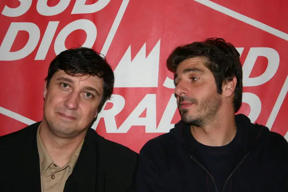 Yann Fernandez avec Patrick Fiori à Sud Radio Toulouse