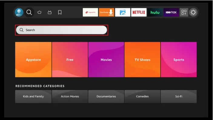 Search IPTV Smarters Pro on FireStick