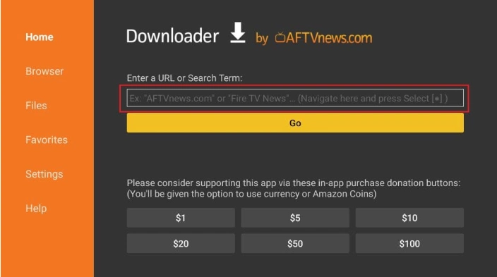 Open Downloader App on FireStick