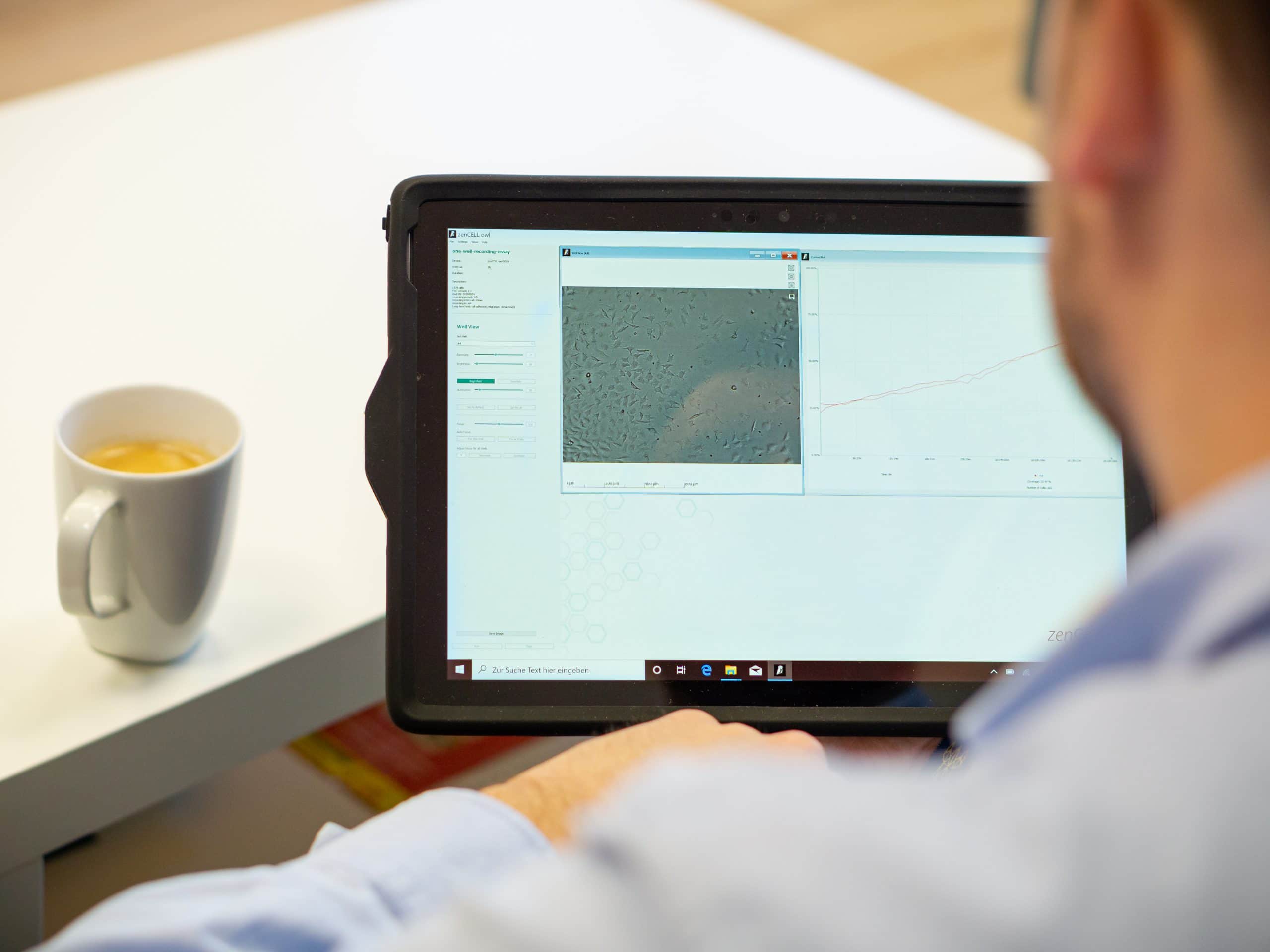 Remote monitoring of hypoxic cell cultures from tablet — zenCELL owl