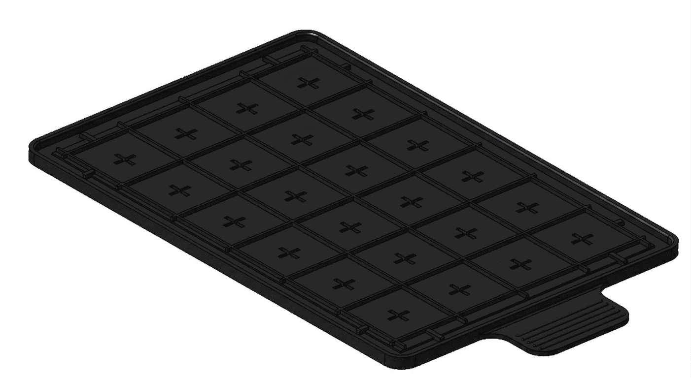 ScratchMaker light mask for scratch assay plates – 24-well format, clips under plate for IR/VIS light exposure