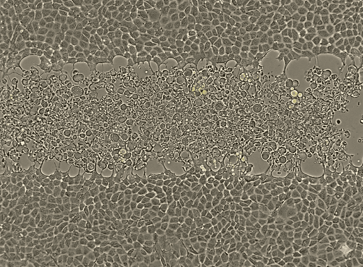 Physiological wound healing with photochemical cell death – ScratchMaker scratch assay plates