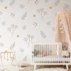 Kinderkamer babykamer behang takjes
