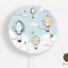 Wandlamp Rond Balloon Bonanza- luchtballonnen wandlamp, peuterkamer wandlamp