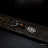 Tigers eye shield earring, small tribal shield and yellow brown tigers eye gemstone with small hoop