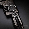 Crossed nails earring, a cross with big stainless steel hoop
