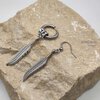 Boho earring,tribal earring,feather earring