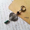 Boho earring,egyptian scarab earring,malachite earring