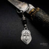 Medieval cross shield earring with big hoop