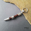 leather earring,tribal earring,leather and metal celtic earring