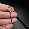 goth earring,cross hoop earring