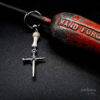 goth earring,cross hoop earring