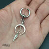 silver moon earring,moon earring,spike earring
