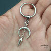 silver moon earring,moon earring,spike earring