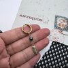 hematite gold leaf earring